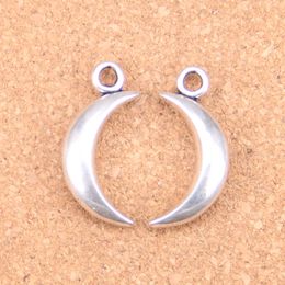 25pcs Antique Silver Plated Bronze Plated moon Charms Pendant DIY Necklace Bracelet Bangle Findings 31*14mm