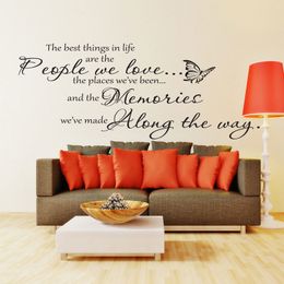 The Best Things In Life Wall Sticker Quote Vinyl House Home Decor Living Room Bedroom Decals Interior Design Text Wallpaper 4147 210308