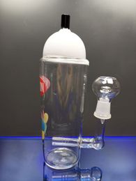 Bottle Glass Beaker Bong Heady Glass Dab Rigs Water Recycler Bongs for Smoking Pipes zeusart shop