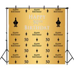30. 40th 50th 60th 70th Doğum Günü Backdrop Altın Adımları Arka Plan Özel Ad Yaş ve Malzeme Muhteşem Po Arka Planında