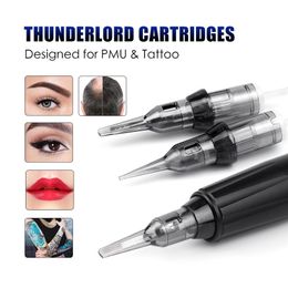20PCS est Thunderlord Power Tattoo Cartridge Liner Shader Permanent Makeup Universal Needle 1R For Machine Pen 211229