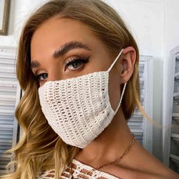 Net Red Jitter Hand Hook Mask Personality Tiktok Decorative Breathable Daily . DLAI726