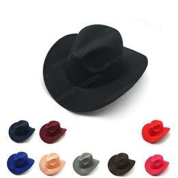 Spring Autumn Imitation Woollen Women Men Ladies Big side Fedoras Top Hat Jazz Caps European American Round Caps Bowler Hats