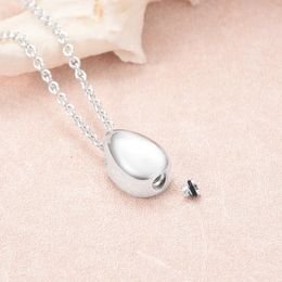 memorial lockets for ashes Canada - Pendant Necklaces Teardrop Cremation Jewelry For Ashes Locket Keepsake Memorial Urn Necklace Women Girl Kids