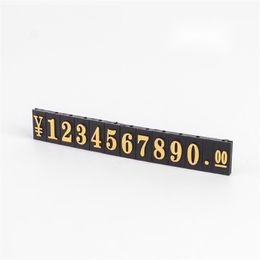 Large Size Bronzing Convex Word Bar 1000 Position Aluminium Alloy Base Plate Digital Stick Price Cube Exhibition