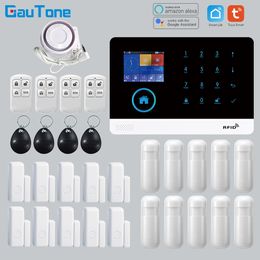 GT APP Remote Control Panel Switchable 9 Languages Wireless Home Security WIFI GSM GPRS Alarm System RFID Card Arm Disarm