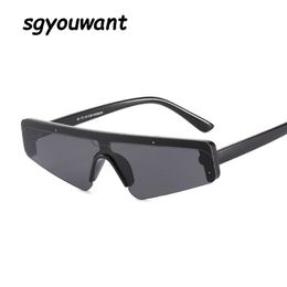 Sunglasses Vintage Retro Shield Visor Women Men 2021 Oversized Windproof Glasses One Peice Big Frame Goggles Sun Female