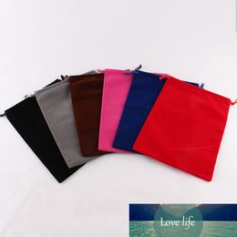 5 pcs/lot 18*25cm Whosale storage bag Custom Logo Printed Large Drawstring Gift Bags Velvet pouch Jewellery packing bags