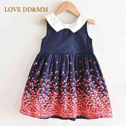 LOVE DD&MM Girls Dresses Children's Clothies Sweet Love Flower Princess Kids Dresses For Girls Clothing Costume 210715