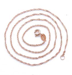 Necklaces Chains NECKLACE PLATED rose gold wave chain Silver Necklace 1m wave chain jewelry