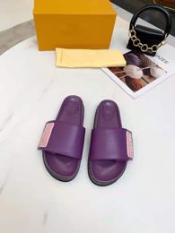 2021 Designer Uomo donna Pantofole moda SUNSET FLAT COMFORT MULE lady Sandali Ciabatte da spiaggia in pelle Infradito Taglia 35-45