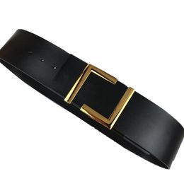 Designe Belts 20 style lady Fashion Belt Women wide 7.0cm big Leather Gold Buckle for girl designer Genuine NO box 2022