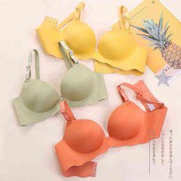 NXY sexy set Wasteheart Women Fashion Orange Yellow Bra Sets Bralette Bras Soft Cotton Panties Push Up Underwear Sexy Lingerie 1127