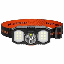LED Headlamp 2 Mode USB Rechargeable Head-mounted Flashlight Led Searchlight Waterproof Night Fishing Lamp Cycling Lights