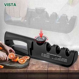 Knife Sharpener Angle Adjustable 4 Stages Scissors Sharpening stone Professional Kitchen Grinder knives Whetstone Tool 210615