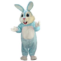 Halloween Light Blue Rabbit Mascot Costume High quality Cartoon Character Outfit Suit Adults Size Christmas Carnival Birthday Party Outdoor Outfit