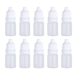 2021 5ML Empty Plastic Squeezable Dropper Bottle with Plug Refillable Portable Eye Liquid Container with Screw Cap