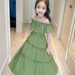 Girls Dresses 2021 summer Girl Dress Floral Design Baby Girls Dress Kids Dresses For Girls Casual Wear Children Clothing Q0716