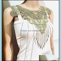 Belly Chains Body Jewelry Gothic National Romantic Su Necklace Sexy Lace Wig Children Beach Bikini Chain Drop Delivery 2021 Rm0Nh