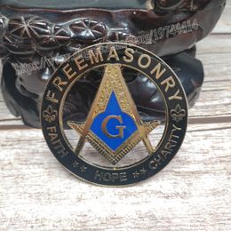 Masonic Car Badge Emblem Mason Freemason BCM20 Freemasonry Faith Hope exquisite paint technique personality decoraction fridge magnets