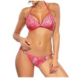 Women's Swimwear Fashion Bikini Set Leopard Push Up Brazilian Swimsuit Woman 2 Pieces Sexy Mini Micro G String