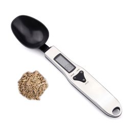 Measuring Spoon 500g/0.1g Portable LCD Digital Kitchen Scale Gram Electronic Spoon Weight Volumn Food Scale 210312