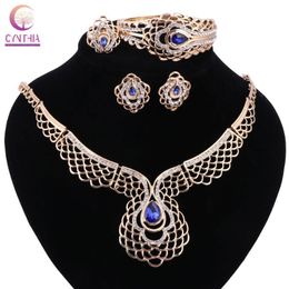 Earrings & Necklace African Beads Jewelry Sets For Women Dubai Party Wedding Bridal Luxury Fashion Simulated Pendant Accessories