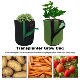 Planters & Pots Plant Grow Bag 16x20cm Reusable Non Woven Porous Breathable Fabric Growth Planting For Home Garden Yards Transplanting
