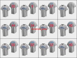 Men Women Youth #12 Kyle Schwarber 9 Javier Baez 17 Kris Bryant 40 Willson Contreras 44 Anthony Rizzo Custom Road Jersey