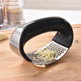 NEWStainless Steel Garlic Press Mills Manual Garlics Mincer Chopping Tools Curve Fruit Vegetable Tool Kitchen Gadgets EWA6307