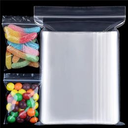 Clear Zipper Storage Bags Plastic Zip Bag Transparent Zip PE Pouch Small Jewellery Packing