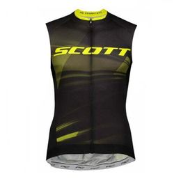 Mens cycling Jersey SCOTT Team 2021 Summer breathable Sleeveless bike vest quick dry MTB Racing Clothing Bicycle sportswear Y21022006