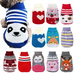 Dog Winter Clothes Knitted Pets Clothing for Small Medium Dogs Chihuahua Puppy Pet Sweater Yorkshire Pure cat coat