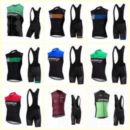 ORBEA team Cycling Sleeveless jersey Vest bib shorts sets men Summer Breathable Quick dry ropa ciclismo 3D gel pad U81925