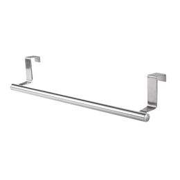 Stainless Steel Towel Rack Over Door Towels Bar Hanging Holder Bathroom Kitchen Cabinet Towel Rag Racks Shelf Hanger Organizer HY0327