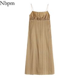 Nbpm Women Sexy Fashion With Floral Print Spaghetti Straps Female Dresses Versatile Chic Vestidos Mujer Party Chic 210529