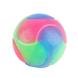 Small Animal Supplies 1pcs LED Light Up Dog Balls Flashing Elastic Ball Molar Glowing Pet Colour Interactive Toys DEC889
