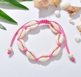 Trendy Handmade Sea Shell charm Bracelets For Women Bohemian beach Seashell String Rope chains Fashion Boho Jewelry