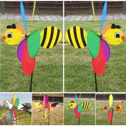 garden whirligigs UK - New Sell 3D Large Animal Bee Windmill Wind Spinner Whirligig Yard Garden Decor Drop Ship Q0811