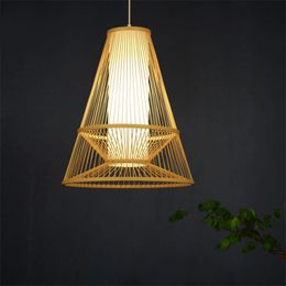 Pendant Lamps Japanese Bamboo Hollow Lights Chinese Restaurant Tea Room Bedroom El House Lantern Hanging Lighting