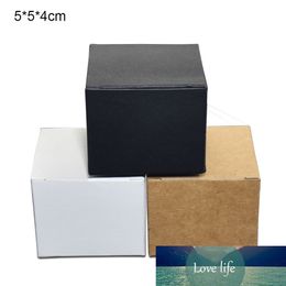 50pcs/lot 5x5x4cm 3 Coloured Foldable Ointment Bottle Craft Paper Packing Box Face Cream Kraft Paper Package Box Paperboard Box