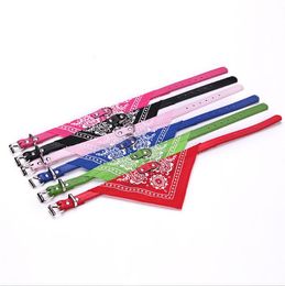 New 20PCS Style Adjustable Pet Dog Cat Bandana Scarf Collar Neckerchief Brand New Mix Colours 50pcs 45*2CM dog collars