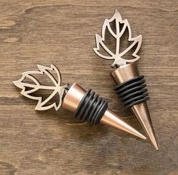 wedding favor gift and giveaways for guest -- Fall in Love Wine Maple leaves Bottle Stopper party Souvenir SN3044