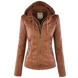 Winter Faux Leather Jacket Women Casual Basic Coats Plus Size 7XL Ladies Jackets Waterproof Windproof Female 50 211029