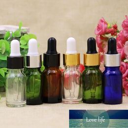 Bottle 30pcs 10ML Empty Clear/Blue/Green/Brown Aromatherapy Essential Oil with Eye Dropper Mini