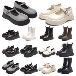 GAI GAI GAI Martin Boots Womens Triple Black White Pistachio Frost Platform Ankle Boot Round Toes Increase Fashion Outdoor