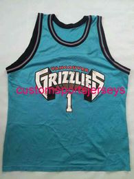 Mens VINTAGE CHAMPION VANCOUVER #1 JERSEY Men Women Youth Basketball Jerseys XS-6XL