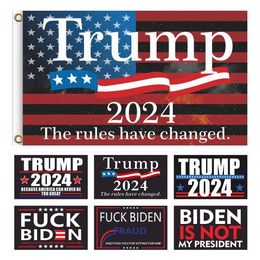 Sea shipping 90*150cm Trump 2024 Flags USA President Election Flag Biden Is Not My President American Election Support Flag T2I51711