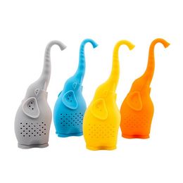 Silicone Tea Infuser Cartoon Elephant Shape Tea Strainer Diffuser Loose Leaf Herb Spiece Philtre Tea Bag Drinkware Accessories