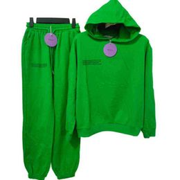 Pure Cotton Thin Spring and Summer Fabric Hooded Sweatshirts Hoodies Track Pants Women clothes Tracksuits Two Piece Sets 211108